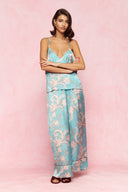 karavan loungewear planet fall winter 26' collection maraia top aqua