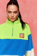 karavan fall winter 26' collection darcy sweater lime ivory blue