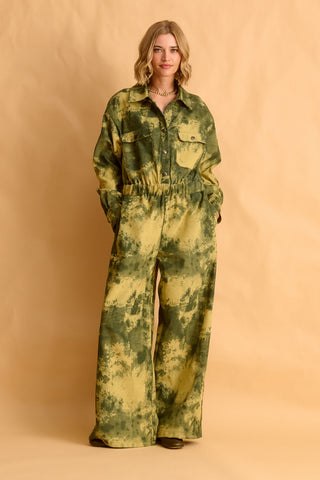 karavan clothing fashion fall winter 25 homecoming krvn collection tania jumpsuit camo green