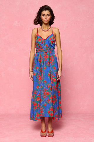 karavan clothing fashion spring summer 26 nai collection tati dress blue triangle roses