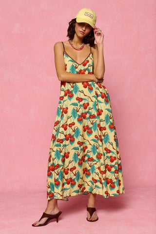 karavan clothing fashion spring summer 26 nai collection tati dress cherries yellow
