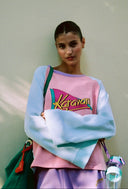 karavan fall winter 26' collection regina cropped crewneck peach