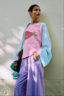 karavan fall winter 26' collection regina cropped crewneck peach