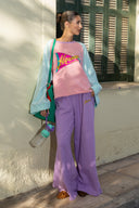 karavan fall winter 26' collection regina cropped crewneck peach