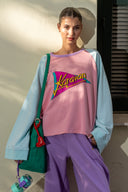 karavan fall winter 26' collection regina cropped crewneck peach
