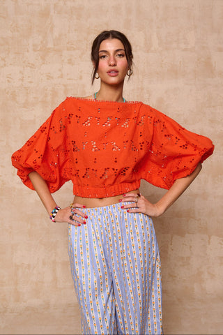 karavan clothing fashion krvn spring summer 26 nai collection tonia top orange
