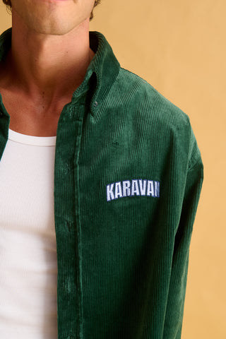 karavan clothing fashion fall winter 25 homecoming men collection josh shirt green