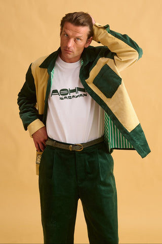 karavan clothing fashion fall winter 25 homecoming men collection giulio jacket ivory green