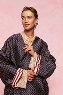 karavan loungewear planet fall winter 26' collection amal kimono blue