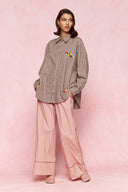 karavan loungewear planet fall winter 26' collection cuandro shirt brown checked
