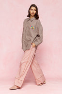 karavan loungewear planet fall winter 26' collection cuandro shirt brown checked