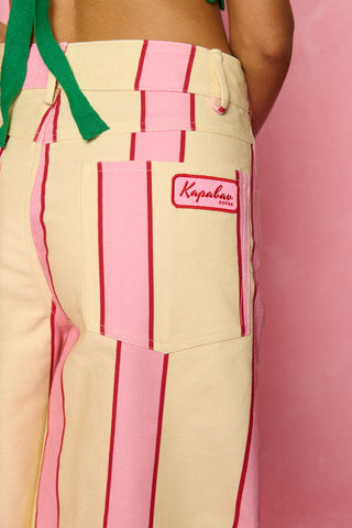 karavan clothing fashion spring summer 26 nai collection vanessa bermuda pink yellow stripes