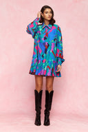 karavan fall winter 26' collection vanessa mini dress petrol shapes