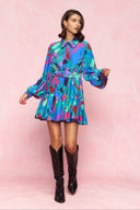 karavan fall winter 26' collection vanessa mini dress petrol shapes