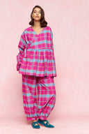 karavan loungewear planet fall winter 26' collection vanity pants magenta checked