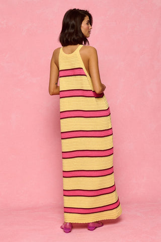 karavan clothing fashion spring summer 26 nai collection veronica knitted dress yellow pink