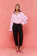 karavan fall winter 26' collection maxine shirt pink stripes