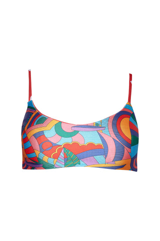 karavan clothing fashion spring summer 26 nai weekendwear collection vicky bikini top abstract multicolor polka hearts