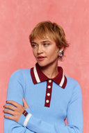 karavan fall winter 26' collection sophie knitted top blue