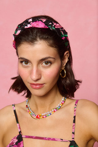 Mamou Headband (Black Flower)