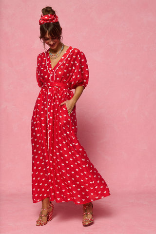 karavan clothing fashion spring summer 26 nai collection wendy dress polka hearts red