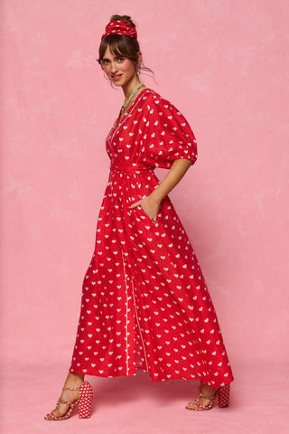 karavan clothing fashion spring summer 26 nai collection wendy dress polka hearts red