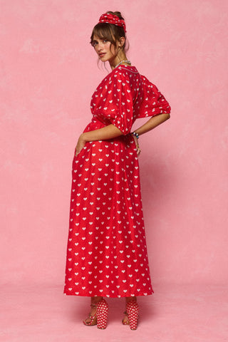 karavan clothing fashion spring summer 26 nai collection wendy dress polka hearts red