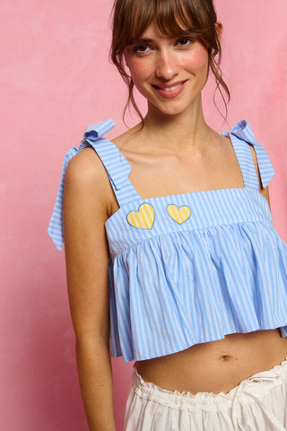 karavan clothing fashion planet homeware spring summer 26 nai collection crop top light blue stripes