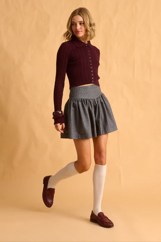 karavan clothing fashion fall winter 25 homecoming krvn collection quincy knitted top bordeaux