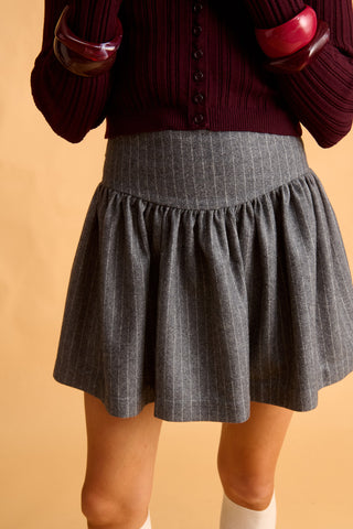 karavan clothing fashion fall winter 25 homecoming krvn collection yuna mini skirt grey