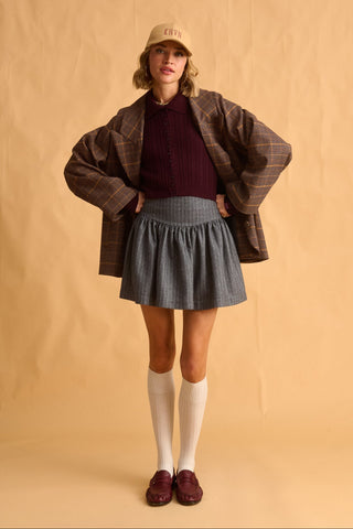 karavan clothing fashion fall winter 25 homecoming krvn collection quincy knitted top bordeaux