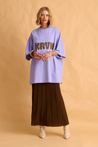 karavan clothing fashion fall winter 25 krvn homecoming collection regina knitted skirt brown
