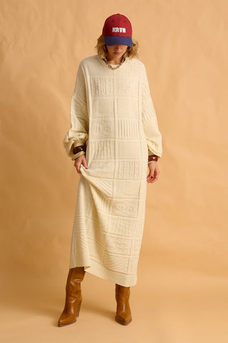 karavan clothing fashion fall winter 25 krvn homecoming collection yvonne knitted dress ivory