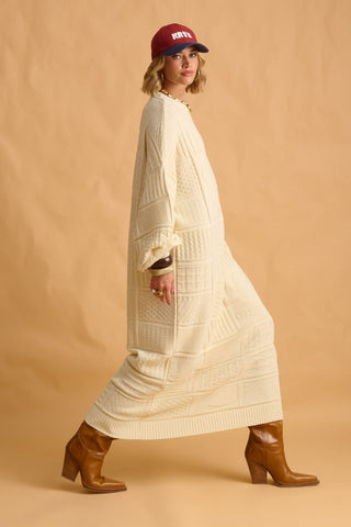 karavan clothing fashion fall winter 25 krvn homecoming collection yvonne knitted dress ivory