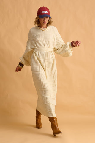 karavan clothing fashion fall winter 25 krvn homecoming collection yvonne knitted dress ivory