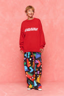 karavan fall winter 26' collection priyana knitted sweater red logo