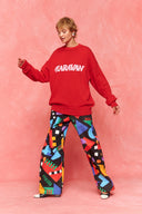 karavan fall winter 26' collection priyana knitted sweater red logo