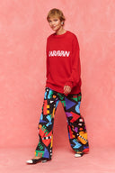 karavan fall winter 26' collection priyana knitted sweater red logo