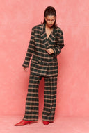 karavan fall winter 26' collection celestia blazer checked green