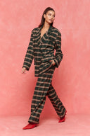 karavan fall winter 26' collection celestia blazer checked green
