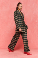 karavan fall winter 26' collection zeynep trousers checked green