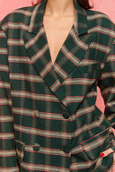 karavan fall winter 26' collection celestia blazer checked green