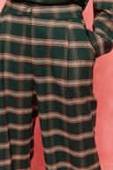karavan fall winter 26' collection zeynep trousers checked green