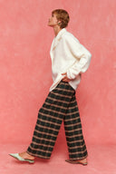 karavan fall winter 26' collection zeynep trousers checked green