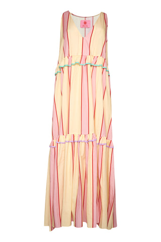 karavan clothing fashion spring summer 26 nai weekendwear collection zosia dress pink yellow stripes