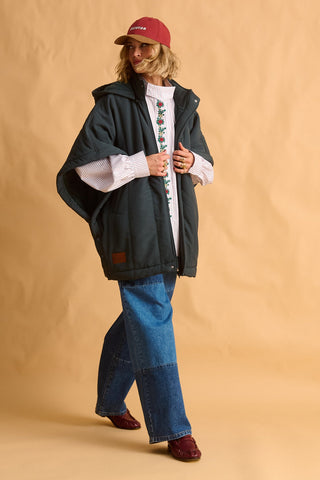 karavan clothing fashion fall winter 25 homecoming collection zuri cape green