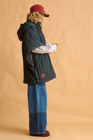 karavan clothing fashion fall winter 25 homecoming collection zuri cape green