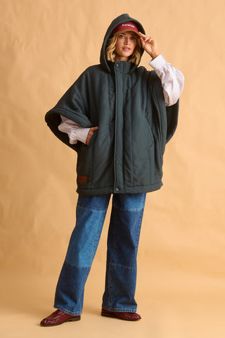 karavan clothing fashion fall winter 25 homecoming collection zuri cape green