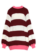 karavan fall winter 26' collection adeline knitted pullover bordeaux ivory