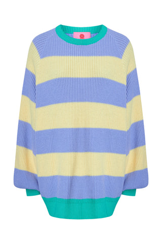 karavan clothing fashion fall winter 25 homecoming collection adeline pullover yellow lilac stripes